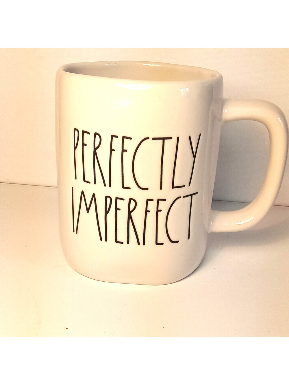 Rae Dunn "Perfectly Imperfect" White Ceramic Coffee Mug LL Artisan Collection